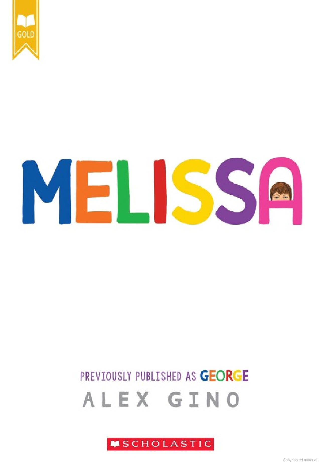 Melissa book cover